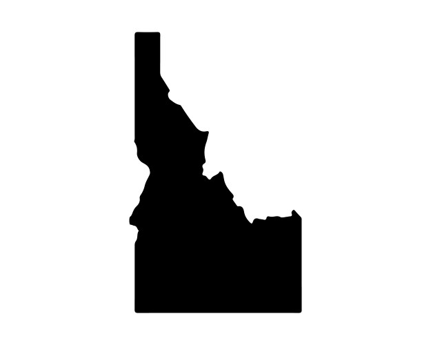 Us state map idaho silhouette symbol Vector Image