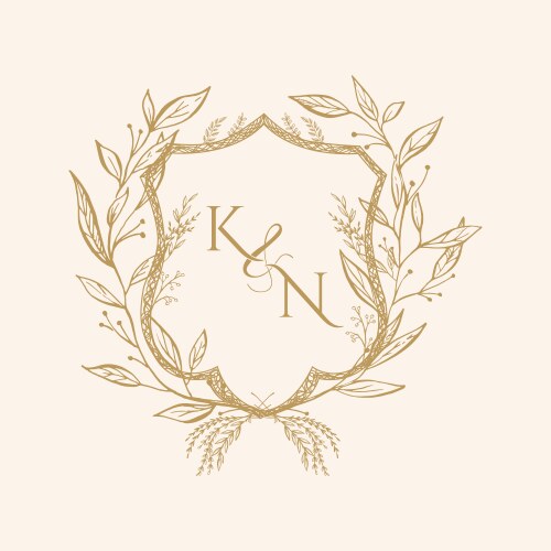 Blooming floral initial q monogram and logo Vector Image