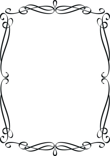 Ornate Calligraphic Frame Vector Image