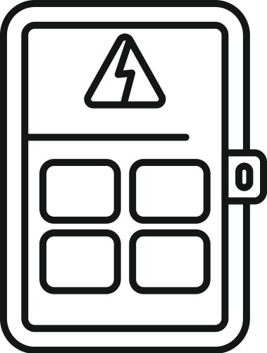Electrical transformer box with high voltage sign Vector Image
