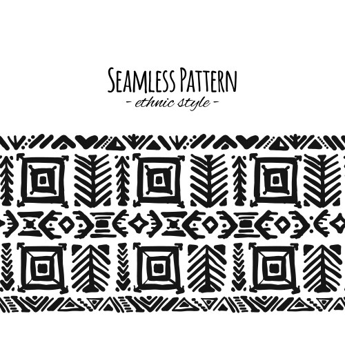 Ethnic handmade ornament seamless pattern Vector Image