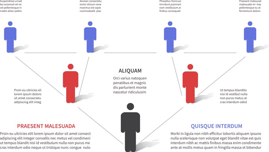 Teamwork Flow Chart Company Hierarchical Vector Image