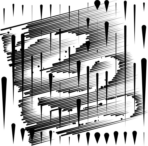 Grid mesh abstract geometric pattern segmented vector image