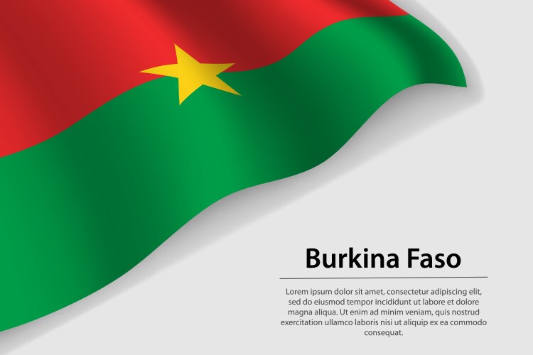 Burkina Faso Flag Banner Vector Image