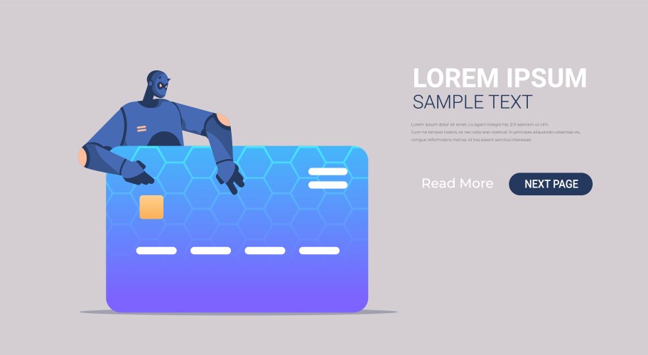 Black robot hacking data privacy security vector image