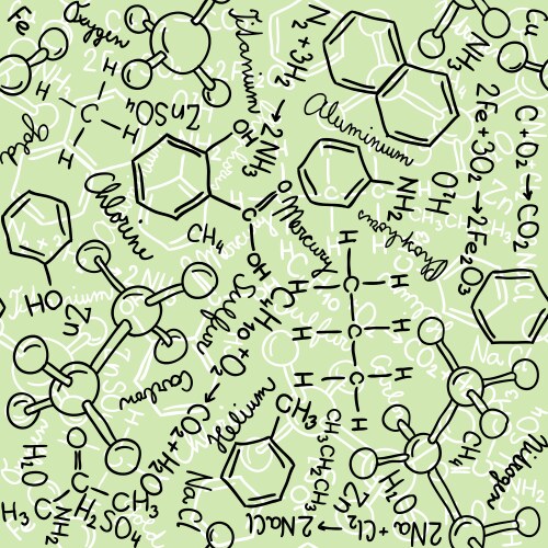 Seamless chemical pattern Royalty Free Vector Image