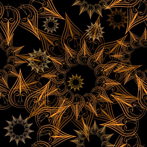 Rose gold and black monstera seamless pattern Vector Image