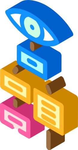 Visual hierarchy ux ui design isometric icon vector image