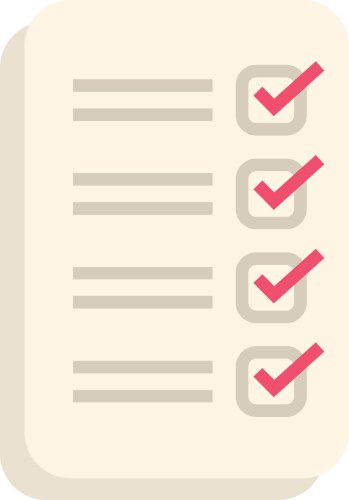 Checklist with check marks task completed to do vector image