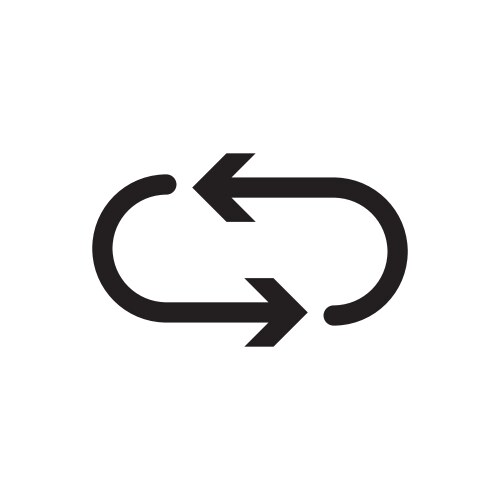 Refresh button icon ideal for digital interfaces vector image