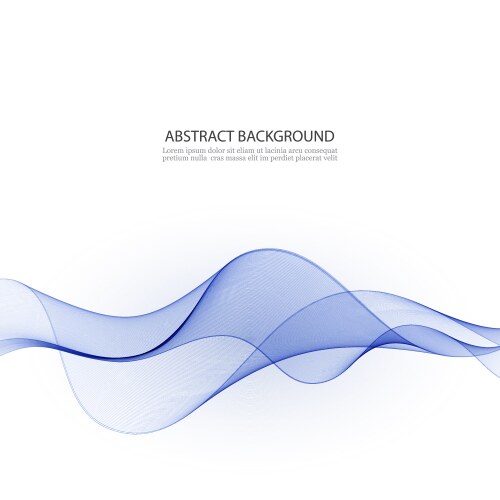 Abstract smooth color wave curve flow blue vector image