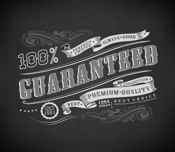 Vintage Chalkboard Label Vector Image