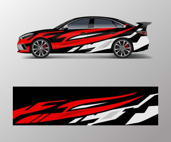 Sport Car Wrap Pattern Vector Image