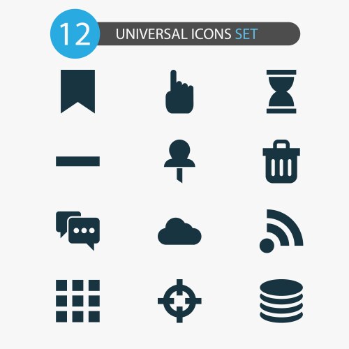 Interface icons set with cursor application vector image