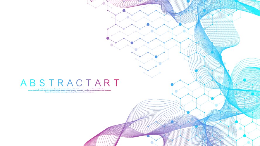Dynamic Molecular Background - Science & Tech vector image