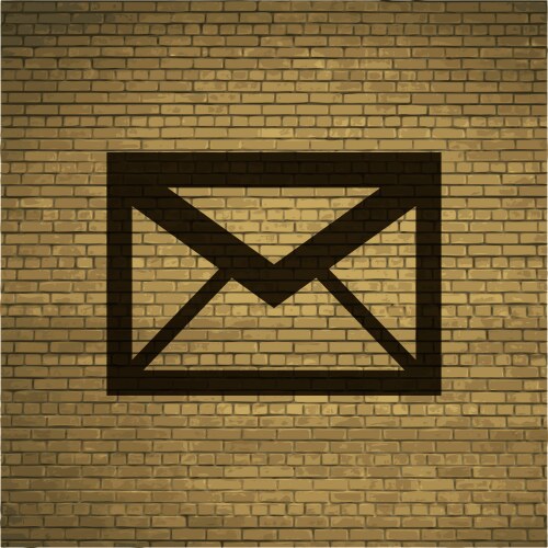 Mail envelope flat modern web button and space vector image