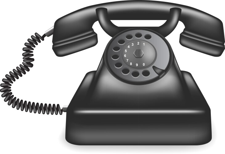 Old fashioned telephone on white background Vector Image