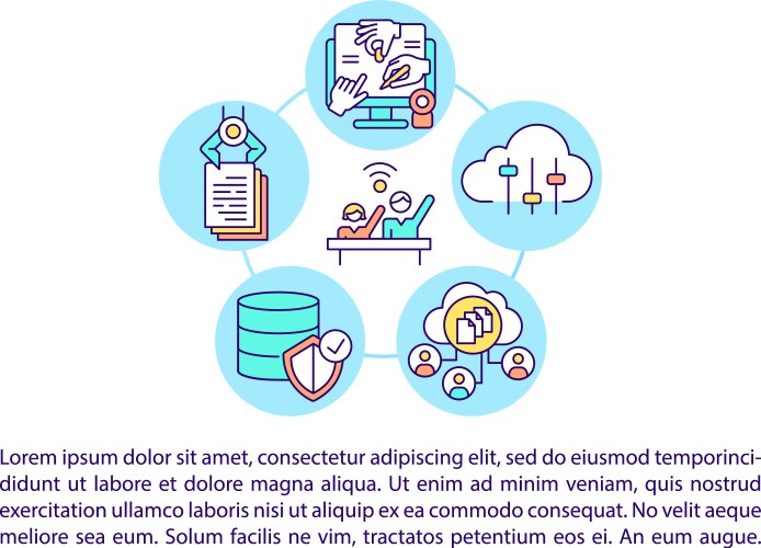 ict for participation in civic society concept vector image vector image