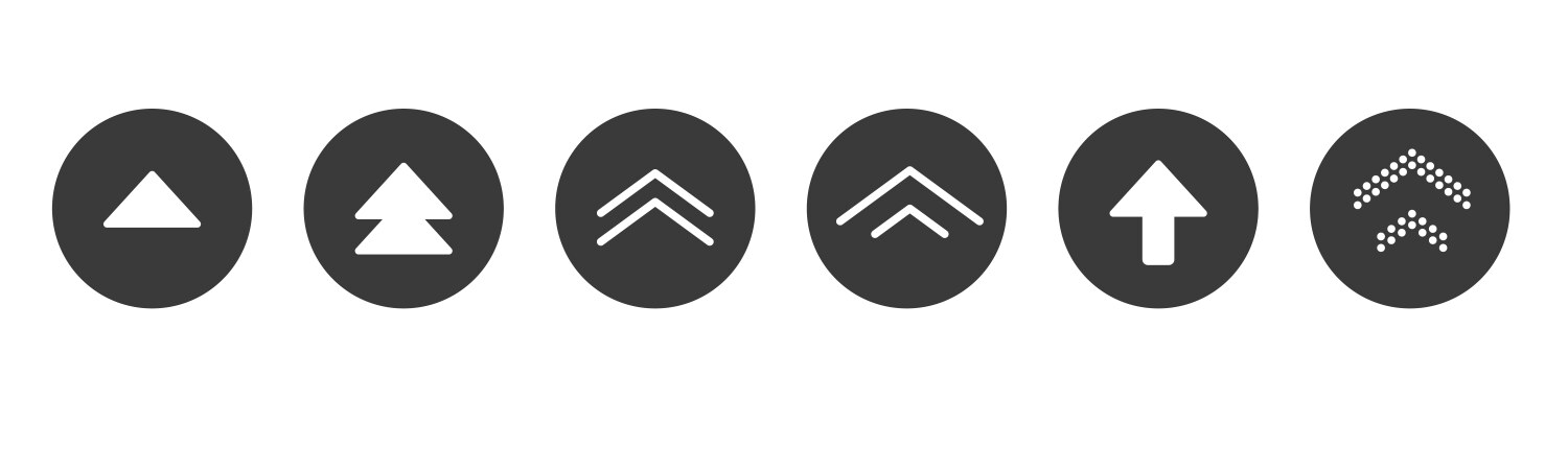 Swipe up icon arrow button ui scroll symbol vector image