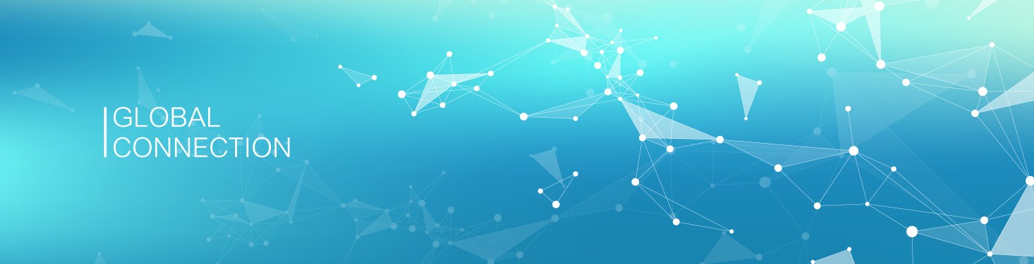 Abstract tech network connection dots digital vector image