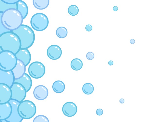 Soap bubbles pattern repeated vertical foam vector image