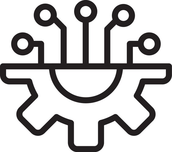 Tech linear style icon design vector image
