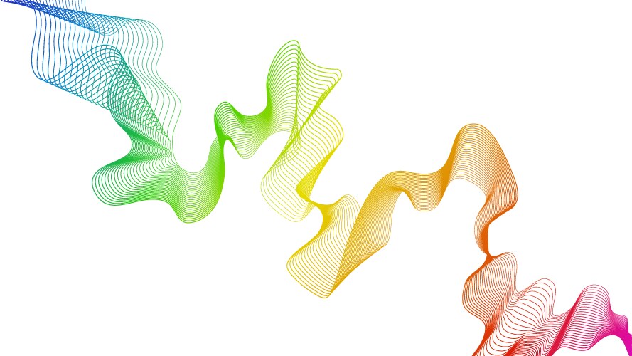 Abstract backdrop with wave gradient lines vector image
