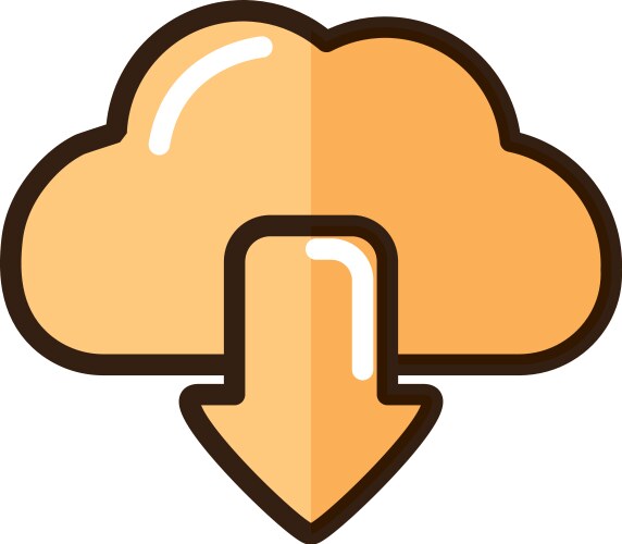 Cloud computing download data internet web vector image