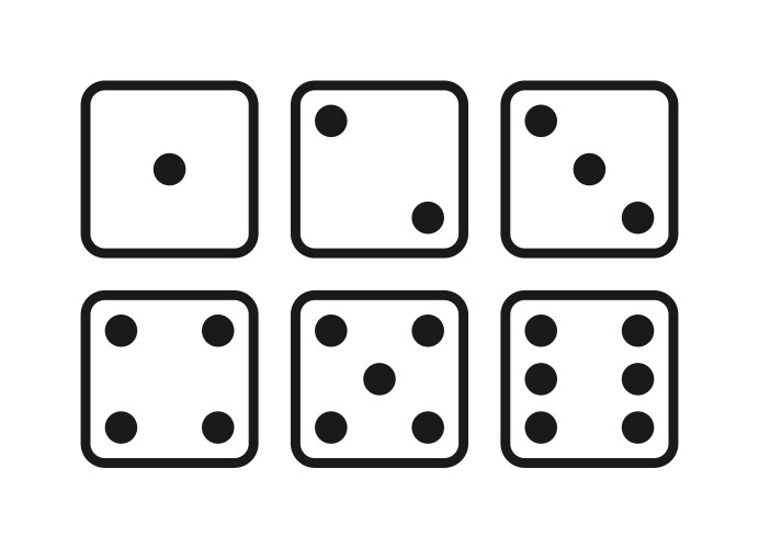 dice white vector