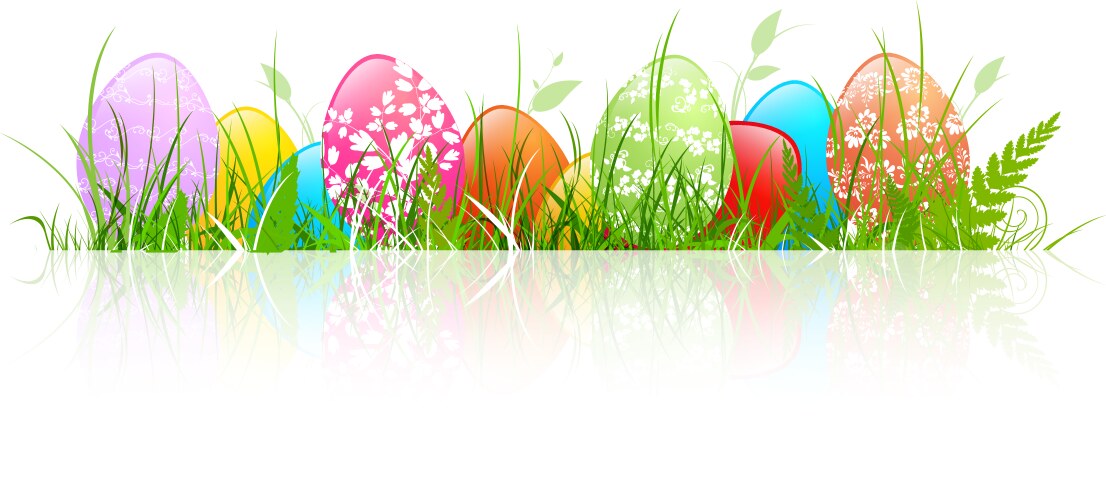 Easter eggs banner set Royalty Free Vector Image