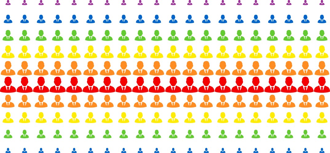 Manager shape halftone spectral array vector image