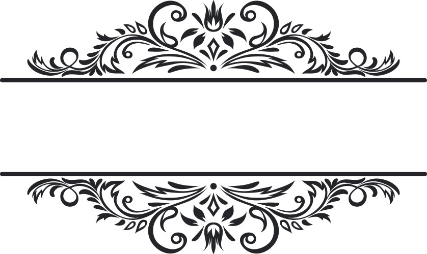 ornate frame scroll element vector image vector image