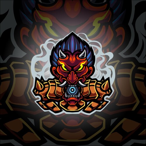 Devil head esport mascot logo Vector Image