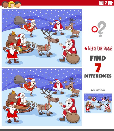 Differences game activity for children Royalty Free Vector