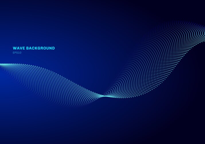 Dynamic Particle Wave Background vector image