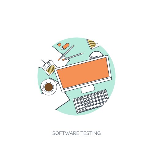 Flat background coding vektorbild