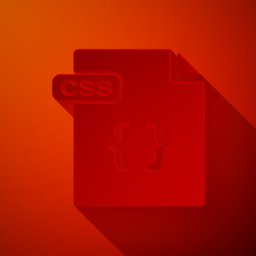 Paper cut css file document download button vector image