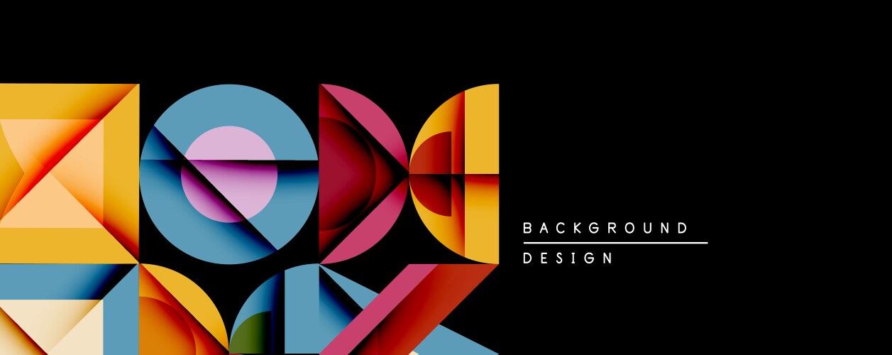 Abstract geometric shapes overlap creating vector image