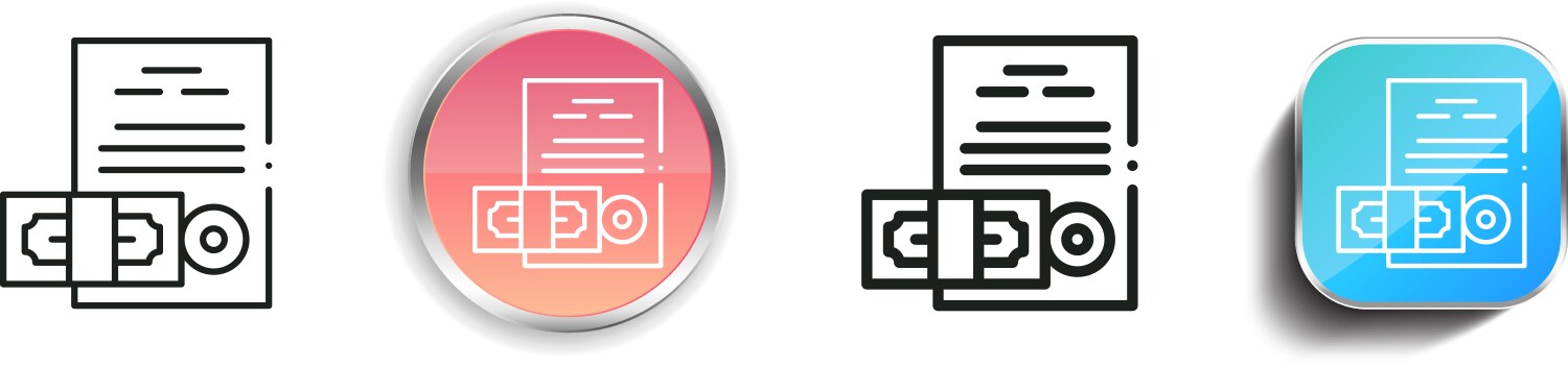 Bail icon thin linear regular and button style vector image