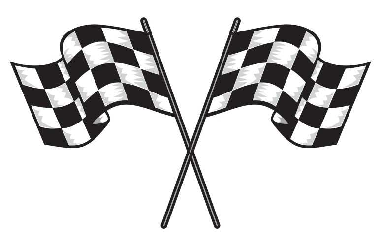 Crossed Checkered Racing Flags – Royalty-Free Vector | VectorStock