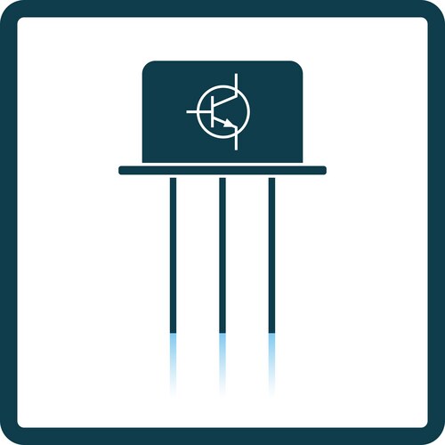 Transistor capacitor icon simple electric Vector Image