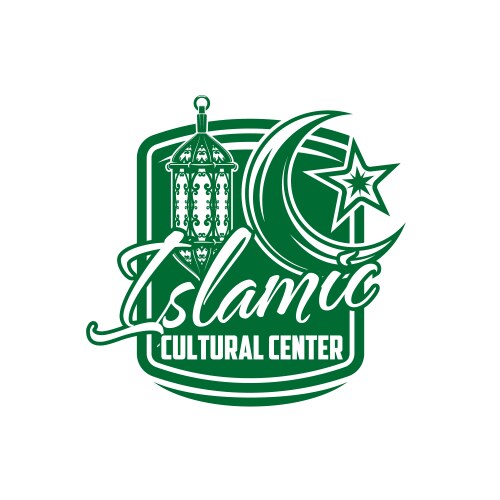 islamic cultural center icon muslim symbol vector image