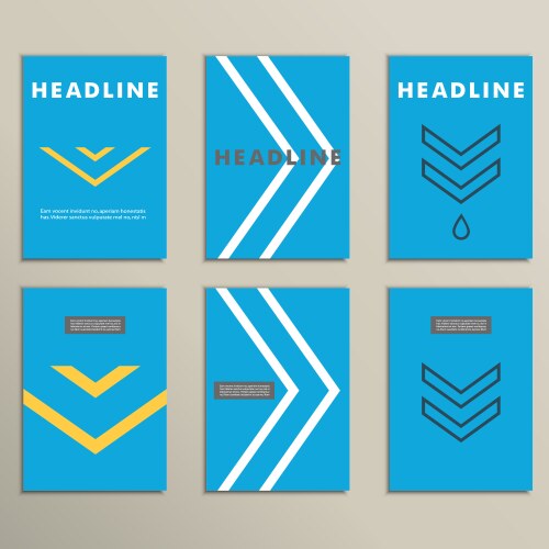 Set arrow pointer on a colored background vector image