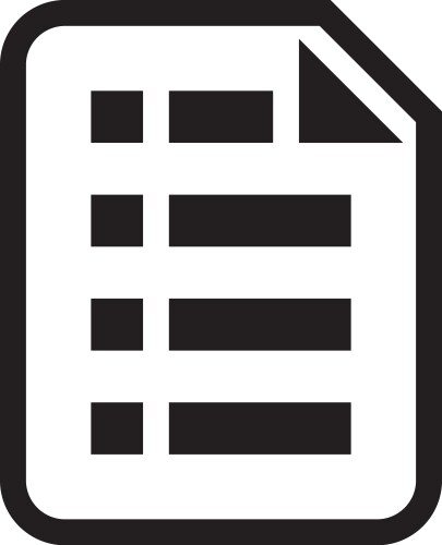 Checklist document icon data and information text vector image