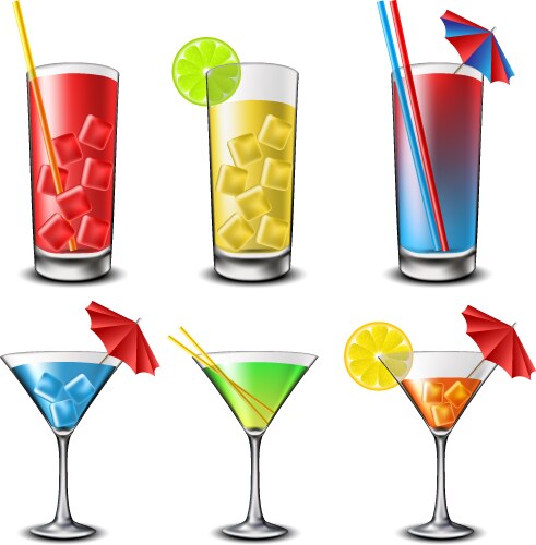 Menu with cocktail Royalty Free Vector Image - VectorStock