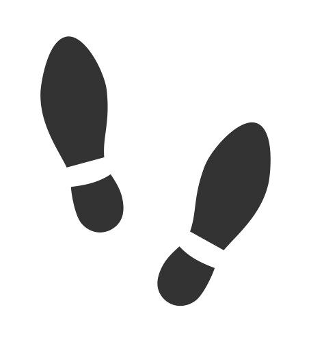 Footprints icon Royalty Free Vector Image - VectorStock
