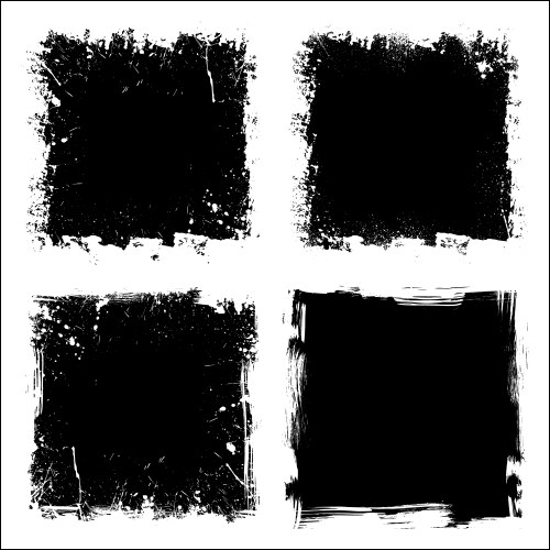 Grunge brush stroke background frames Royalty Free Vector