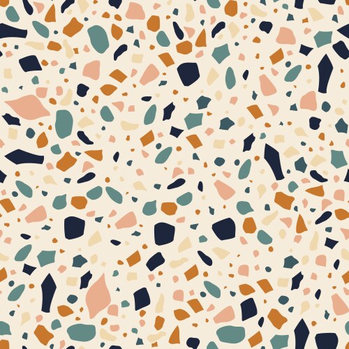 Abstract colorful seamless pattern in terrazzo Vector Image