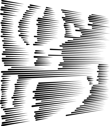 Dynamic dashed segmented lines pattern irregular vector image