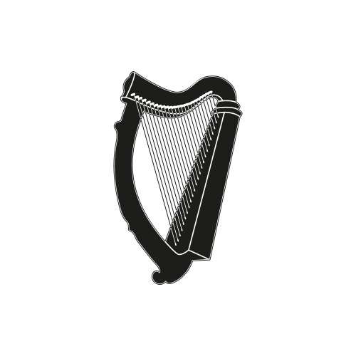 Elegant Harp Icon Vector Image